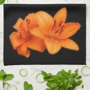 Regengekust Oranje-Aziatische tijgergelieerd Theedoek