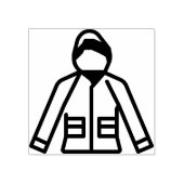 regenjas 	rubberstempel (Afrduk)