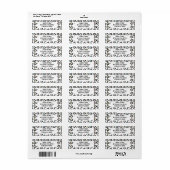 Regenketens Etiket (Full Sheet)