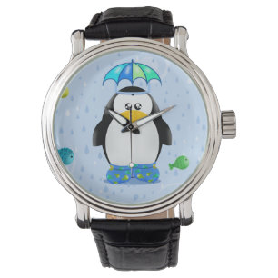 Regenlaarzen Pinguïn Horloge