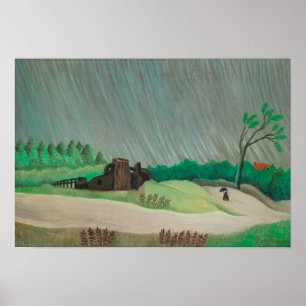 Regenochtend Henri Rousseau, Vintage Fine Art Poster