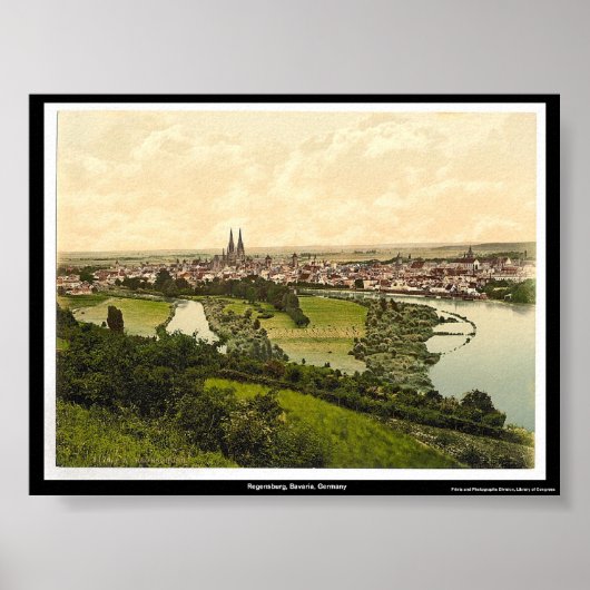 Regensburg, Beieren, Duitsland Poster (Voorkant)