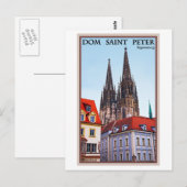 Regensburg - Cathedral St Peter Briefkaart (Voorkant / Achterkant)