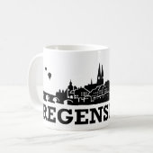 Regensburg Skyline Koffiemok (Voorkant links)