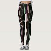 Regenstripes voor zwarte en pasteelregenboog leggings (Voorkant)