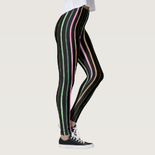 Regenstripes voor zwarte en pasteelregenboog leggings
