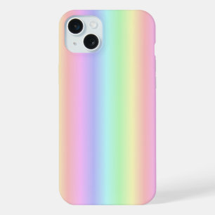 Regenstrips voor pasteelregenboog - patroon iPhone 15 plus case
