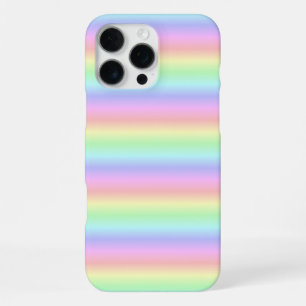 Regenstrips voor pasteelregenboog - patroon iPhone 16 pro max hoesje