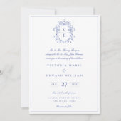 Regent Blue Crest Monogram Kaart (Voorkant)