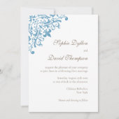 Regent French Blue Fleur de Lis Pattern Kaart (Voorkant)