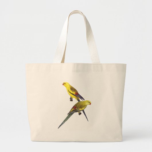 Regent Parrot Pair - Polytelis anthopeplus Grote Tote Bag (Voorkant)