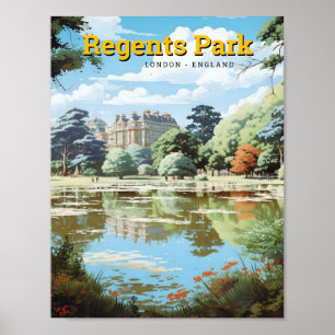 Regents Park Londen Engeland Kunst Vintage Reizen Poster