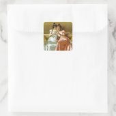 regentschapsbrief vierkante sticker (Tas)