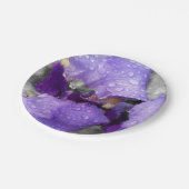 regenval in iris papieren bordje (Gekanteld)