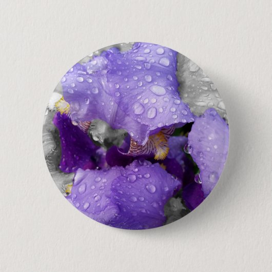 regenval in iris ronde button 5,7 cm (Voorkant)