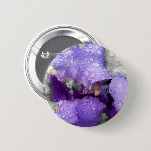 regenval in iris ronde button 5,7 cm (Voorkant /achterkant)