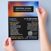 Regenwater, Windows reinigen, reinigingsservice Flyer (Hand)