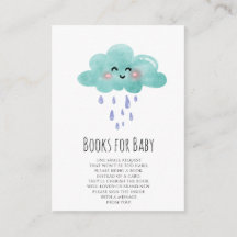 Regenwolk Boeken voor Baby Girl Kaart