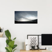 Regenwolken en zon op het water3 poster (Thuiskantoor)