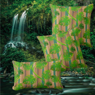 Regenwoud Dromen Tropische Philodendron Bamboe Kussen