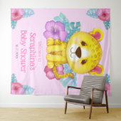 Regenwoud Jungle Luipaard Baby Shower Achtergrondp Wandkleed (In Situ (horizontaal))