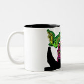 Regenwoud Kameleon plezier Tweekleurige Koffiemok (Links)