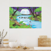 Regenwoud rivier poster (Keuken)