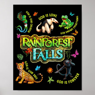 Regenwoudwatervallen Het Wezen Van God VBS Verkenn Poster