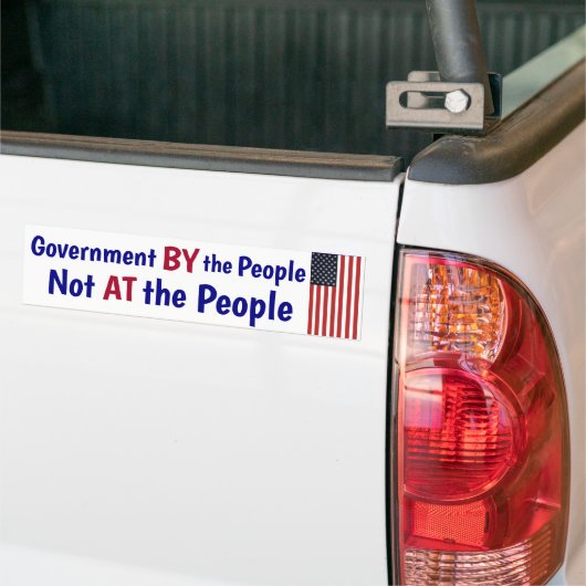 Regering door het volk NIET bij het volk Bumpersticker (Op Truck)