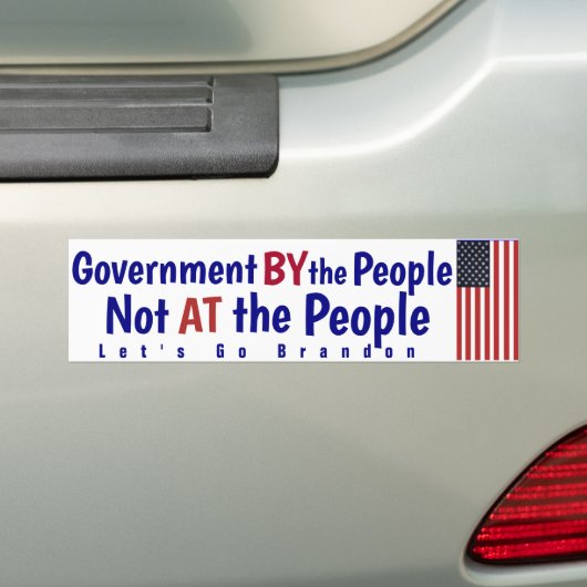 Regering door het volk NIET bij het volk Bumpersticker (Op auto)