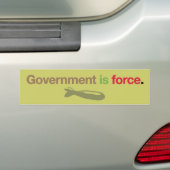 Regering is Bumpersticker (Op auto)