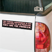Regering is het probleem bumpersticker (Op Truck)