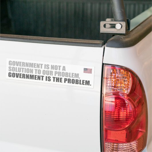 Regering is het probleem bumpersticker (Op Truck)