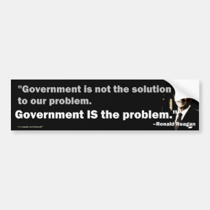Regering is het probleem bumpersticker