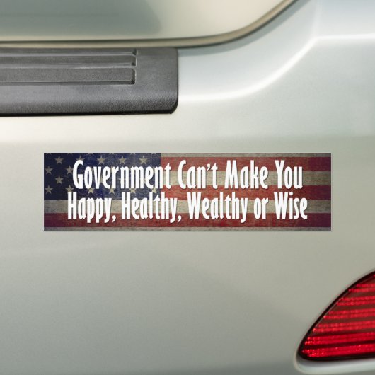 Regering is het probleem - niet de oplossing bumpersticker (Op auto)