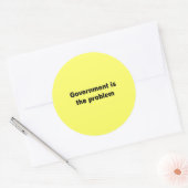 Regering is het probleem ronde sticker (Envelop)