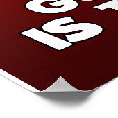 Regering is het Probleem - rood (24x36) Poster (Hoek)