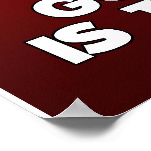 Regering is het Probleem - rood (24x36) Poster (Hoek)