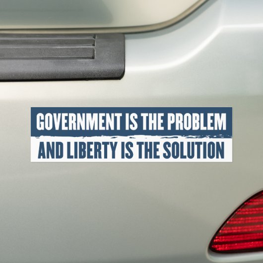 Regering is het probleem van de Bumpersticker (Op auto)