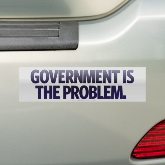 Regering is het probleem van de Bumpersticker (Op auto)