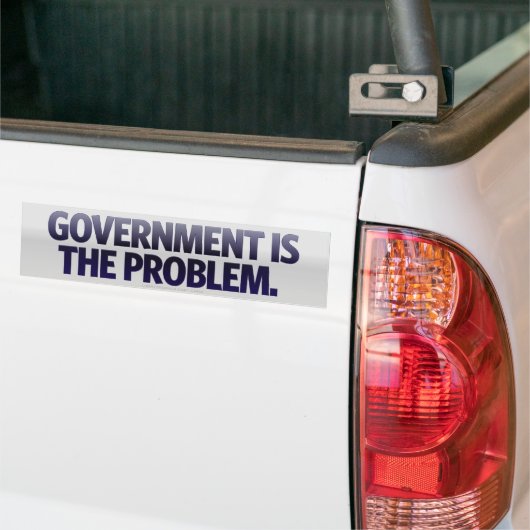 Regering is het probleem van de Bumpersticker (Op Truck)