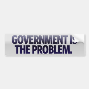 Regering is het probleem van de Bumpersticker