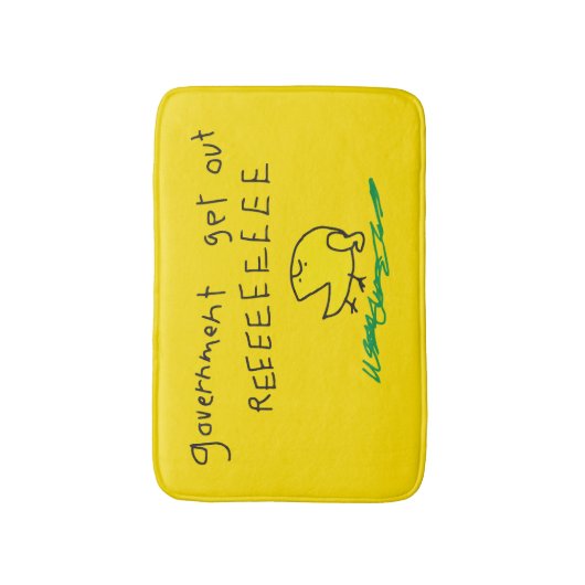 Regering komt uit de vlag REE SNEKRIGHT Gadsden Badmat (Voorkant Verticaal)