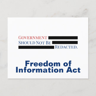Regering mag niet worden teruggedraaid FOIA Light Briefkaart