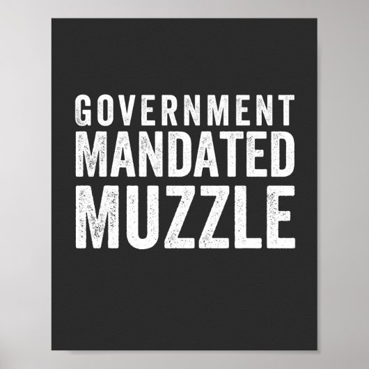 Regering Mandated Muzzle Poster (Voorkant)