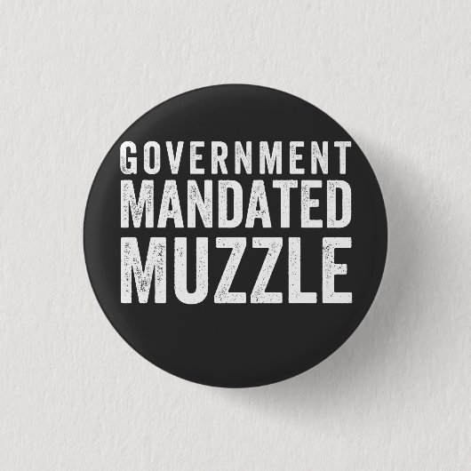 Regering Mandated Muzzle Ronde Button 3,2 Cm (Voorkant)