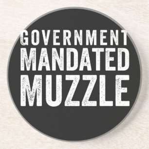 Regering Mandated Muzzle Zandsteen Onderzetter