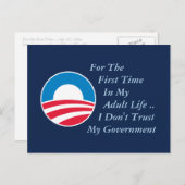 Regering niet vertrouwen briefkaart (Voorkant / Achterkant)