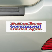 Regering opnieuw beperken bumpersticker (Op auto)