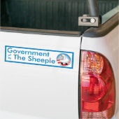 Regering van de Sheeple Bumpersticker (Op Truck)